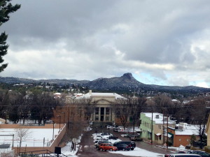 prescott downtown snow