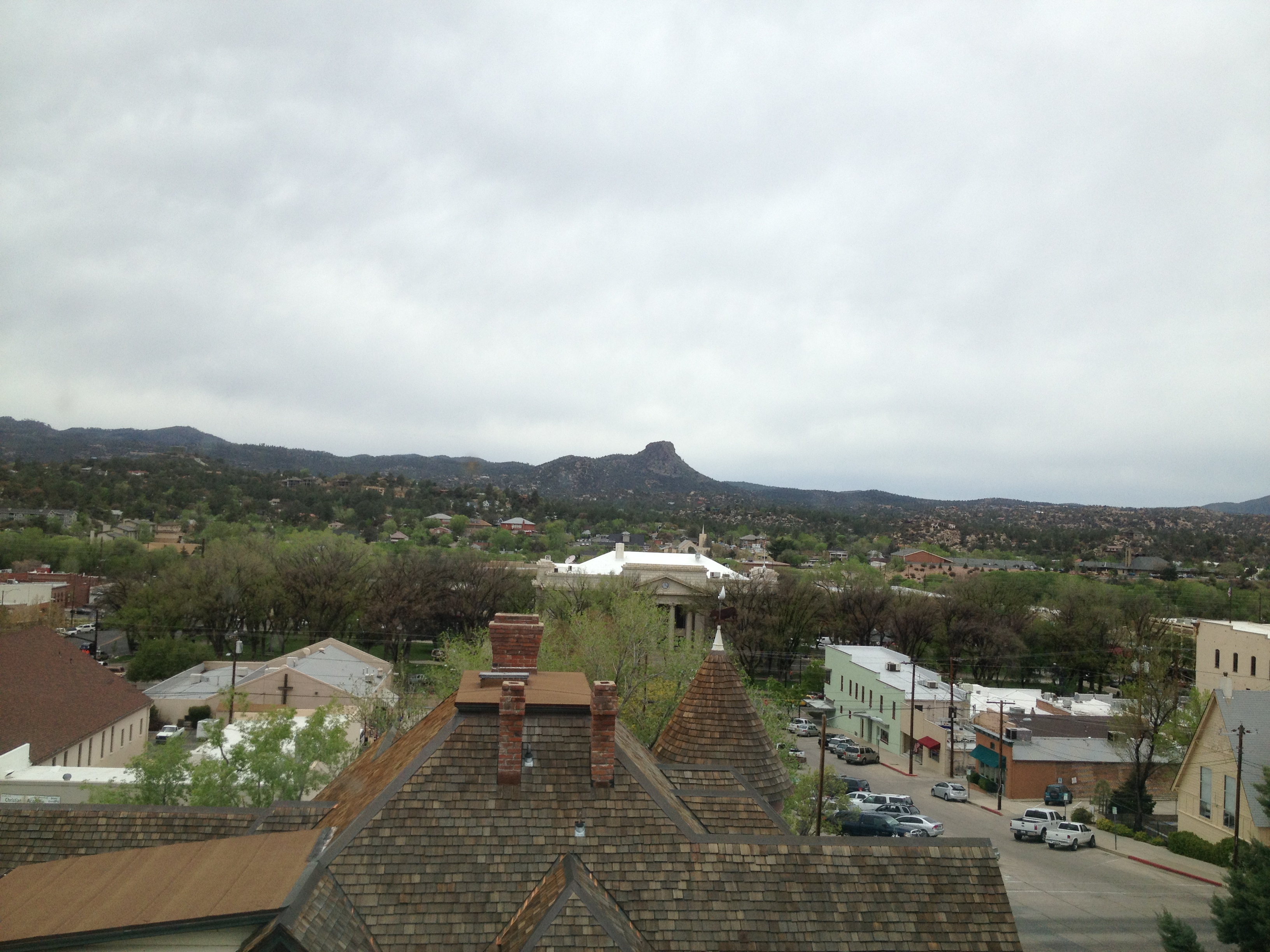 Prescott Downtown square sky line view